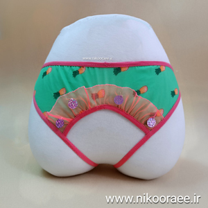 شورت فاق باز سبز نارنجی