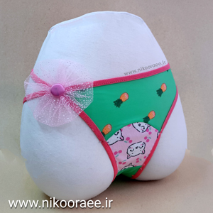 شورت زنانه سبز توری