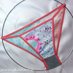 شورت زنانه نخی سوراخ دار ابی