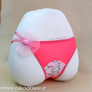 شورت زنانه توری گلبهی