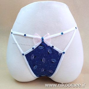 شورت زنانه پولک دار سورمه ای