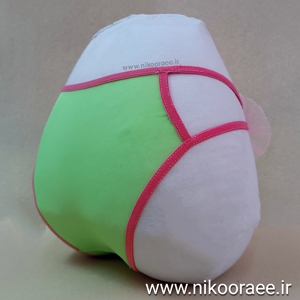 شورت بندی سبز صورتی فانتزی