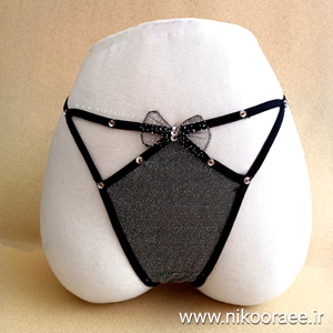 شورت زنانه لامباد پولک دار نقره ای