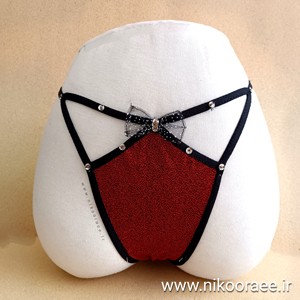 شورت زنانه پولک دار قرمز لامبادا