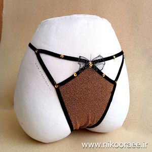 شورت زنانه طلایی فانتزی پولک دار لامبادا