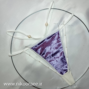 شورت زنانه مروارید دار لامبادا