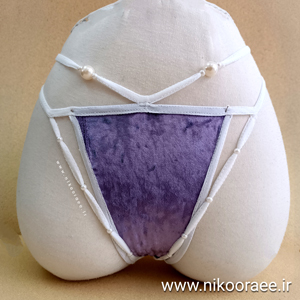 شورت زنانه لامبادا یاسی مروارید دار