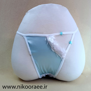 شورت زنانه لامبادا آبی ساتن