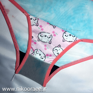 شورت زنانه توری ابی صورتی