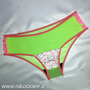 شورت زنانه سبز توری