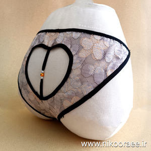 شورت زنانه فانتزی شیک طوسی