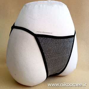 شورت زنانه فانتزی سوراخ قلب دار توری