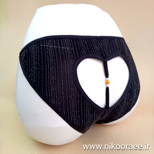 شورت زنانه سوراخ دار مروارید دار